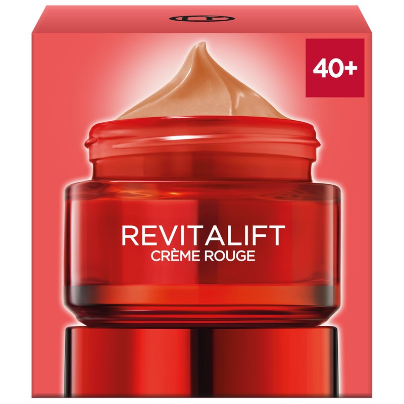 L'Oréal Paris Revitalift Invigorating Crème Rouge Day Cream with Red