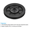sourcing map 100 mm Bearing Pulley Cable Fitness Equipment Accessories