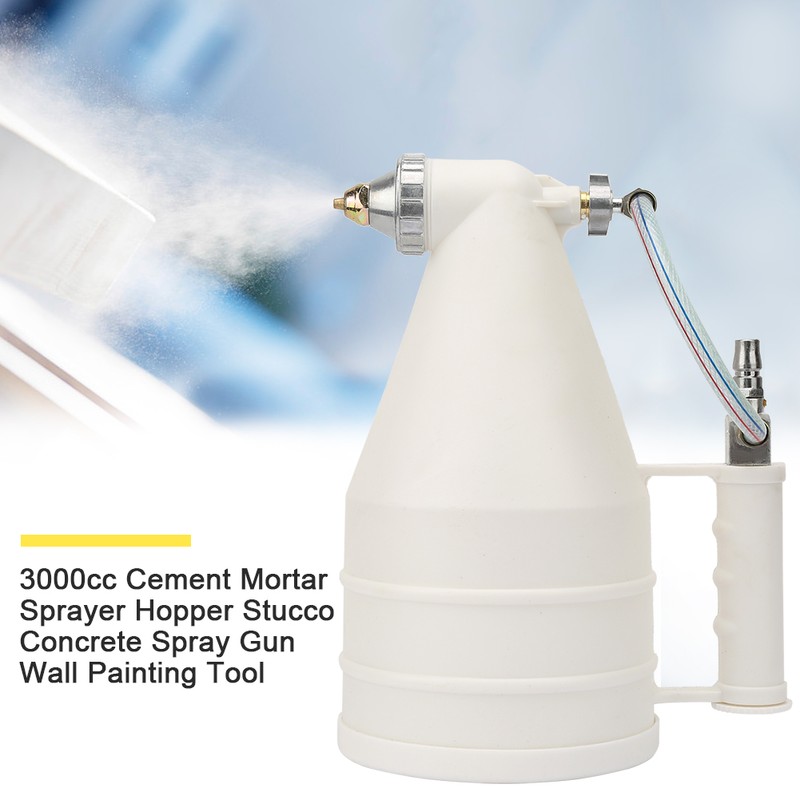 3000cc Cement Mortar Sprayer Hopper Stucco Concrete Spray Gun Wall