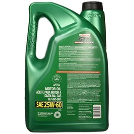 Castrol GTX High Mileage SAE 25W-60 Aceite de Motor Alto Kilometraje - Garrafa 4.73 L (5 Quarts)