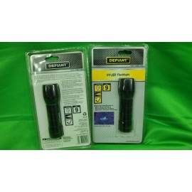 Defiant LOT OF 2 DEFIANT 9 UV LED ALUMINUM FLASHLIGHT-100