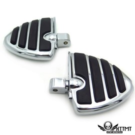XKMT-312-G+PA004X2 -Replacement of Chrome Wing Mini Floorboards Footpeg Compatible With Road Star Warrior 2002-2009 Front [B07RM911JF]