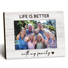 DUXMNAMG Family 4x6 Picture Frame, Families Photo Frame, Christmas Picture Frame Gifts for Families, Life is Better with My Family Picture Photo Frames for Desk Decor