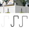2 Pack Vinyl Fence Hooks 2x6 inch,Fence Hangers Patio Light