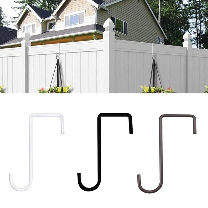 2 Pack Vinyl Fence Hooks 2x6 inch,Fence Hangers Patio Light