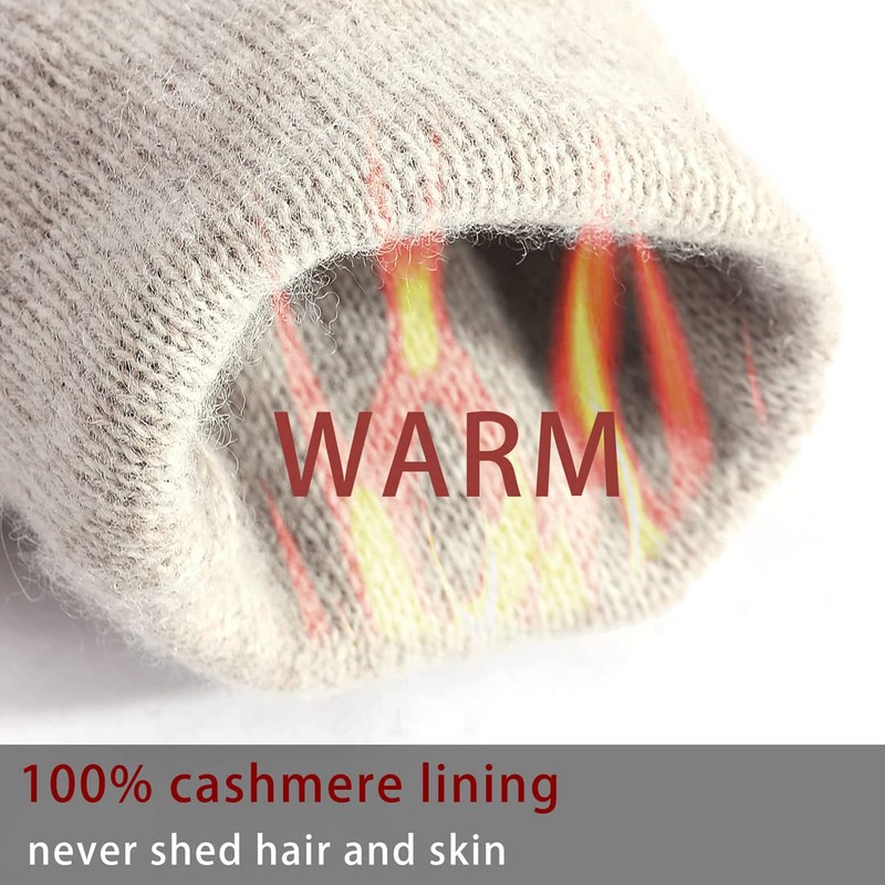 Harssidanzar Womens Leather Gloves Winter Warm Cashmere Lining Touchscreen Texting