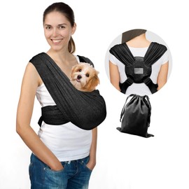 APOMOONS Dog Carrier Bag, Hands-Free Dog Carrier Sling Dog Size Adjustable Sling for Dogs, Double Shoulder Strap Dog Bag Front Dog Bag for Small Dogs