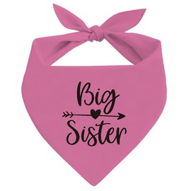 Big Sister Dog Bandana, Pink Pet Dog Scarf Accessories, Pregnancy Announcement Big Sister Baby Reveal, Pet Dogs Triangle Scarf, Dogs Bandana for Small Medium, Pets Lover Gift