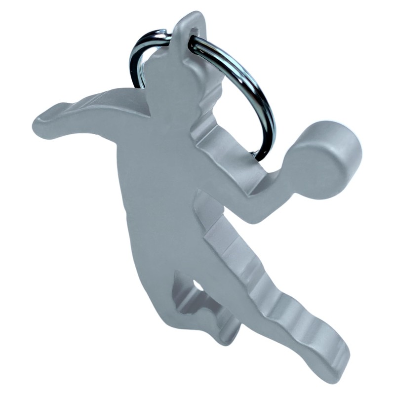 Munkees keyring handballer I handball pendant integrated bottle opener, silver