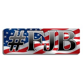 FJB Sticker Custom Vinyl USA Murica United States Marines Army Navy Airforce Patriot Republican (10" x 3", Black/White)