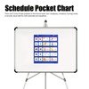 Magnetic Pocket Chart, Classroom Hanging Pocket Chart, 5 Rows Transparent