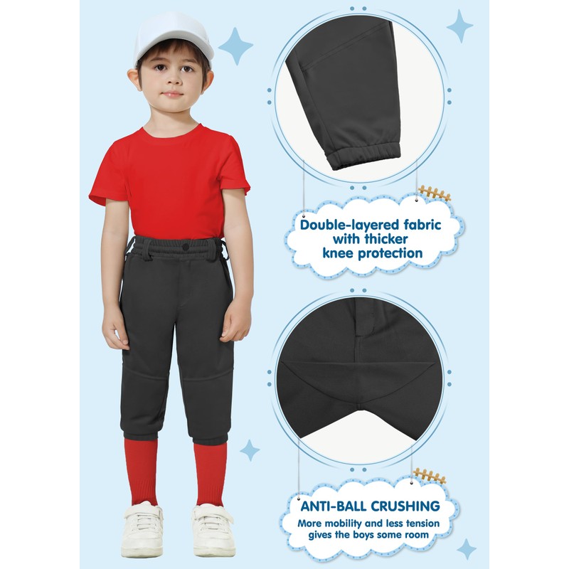 MIVEI 2T/3T/4T/5T/ to Youth Toddler Boys Knicker Baseball Pants Kids