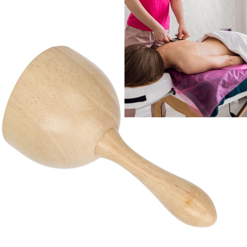 Wooden Gua Sha Cup Lymphatic Drainage Reduce Swelling Promote Circulation