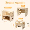 Satisure Montessori Weaning Table and Chair Set, Wooden Toddler Table
