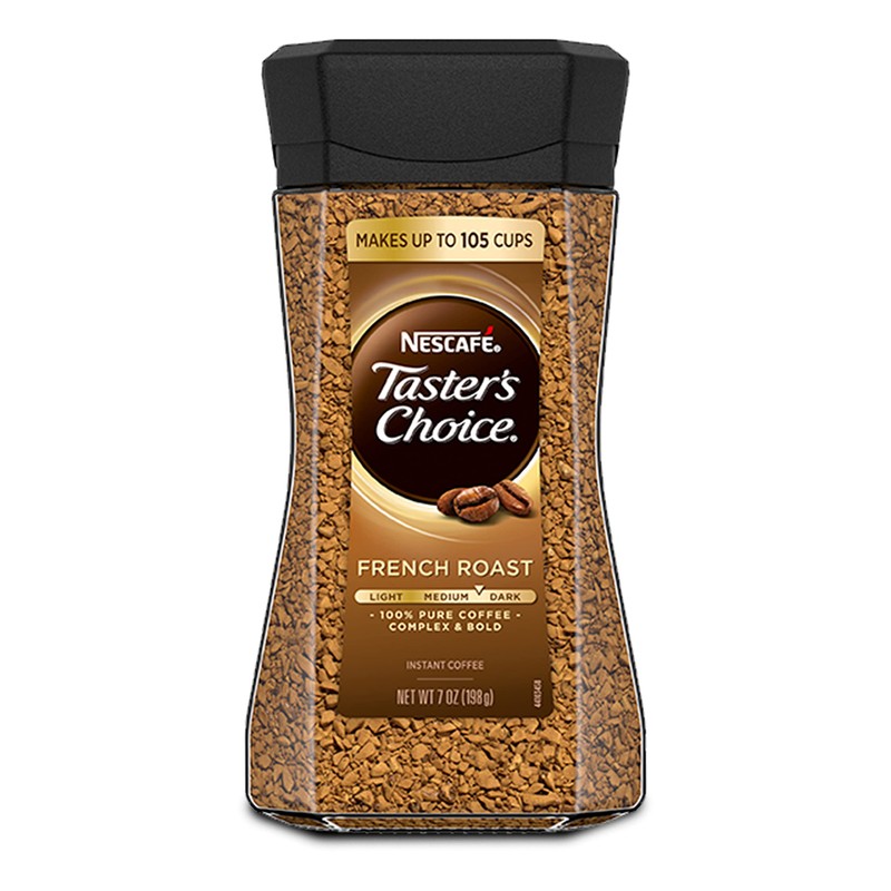 Tasters Choice French Roast Instant Coffee, New Jar, 2 Bottles