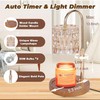 Electric Timer Candle Warmer Light,with Bracket Dimmable Candles Wax Glass