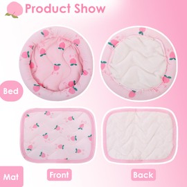 KAMA BRIDAL 2 Pack Guinea Pig Bed and Mat Rabbit Summer Bedding Cooling Pet Mat for Small Animal Kitten Ferret Chihuahua Puppy