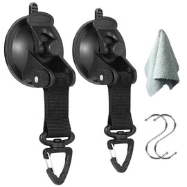 Roseddy Suction Cup Hook, Strong Suction Cup Diameter 2.8 inches (7 cm), Load Capacity: 22.0 lbs (10 kg), Can be Used Repeatedly for Home Camping and Outdoor Activities