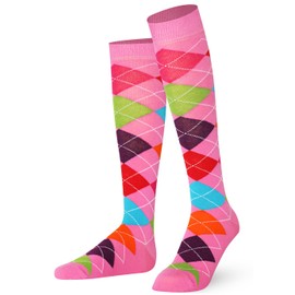 MySocks Unisex Knee High Argyle Socks - 37-41