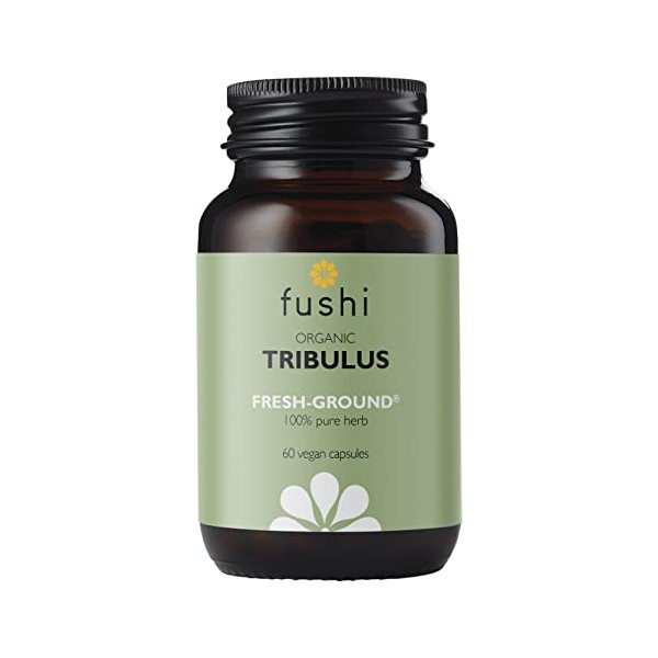 Fushi Organic Tribulus Terrestris (Gokshura), 60 Caps | Fresh-Ground Whole Food | Ayurvedic herb for Male Health & Sports Performance | Ethical & Vegan | Manufactured in the UK