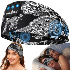 MUSICOZY Schlafkopfhörer Bluetooth, V5.4 Schlaf Kopfhörer Sport-Kopfhörer Kopfhörer Schlafen mit Spielzeit 14+STD/HiFi-Stereo Geschenk für Seitenschläfer/Männer/Frauen
