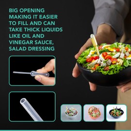 Cupcake Pipettes – Bulk Pipettes for Cupcakes – Pipette Dropper Set for Strawberry Cupcakes, Ice Cream – Clear Cupcake Injector for Creams and Sauces – Larger Opening for Easy Filling – Heart 50 Pk