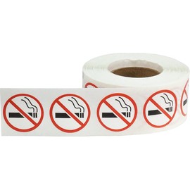 No Smoking Stickers 3/4 Inch 500 Adhesive Labels