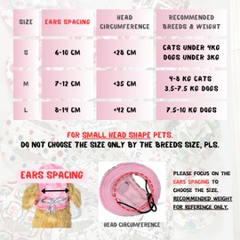 Round Hats for Small Dogs, Cats and Dogs, Fishing Hat with Ear Hole, Adjustable Pet Sun Protection, Travel Sports Hat for Cats, Small Medium Dogs, Large (Strawberry)