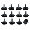 CXMTECH 12PCS 1/4 Inch Threaded Table/Chair Leg Leveler Adjustable Flat