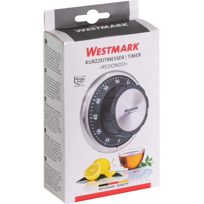 Westmark Redondo 10922260 Mechanical Magnetic Kitchen Timer 1-60 Minutes Stainless