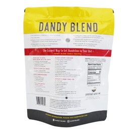 156 Cup Bag of Certified Organic Dandy Blend Instant Herbal Beverage with Dandelion, 11 oz. (312g) Bag