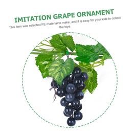 Zerodeko 12 Pcs Artificial Bunch of Grapes Mini Toys Fake Grape Clusters Green Decor Purple Home Decor Faux Grapes Imitation Grape Fake Grapes Models Toddler Fruit Decoration Fake