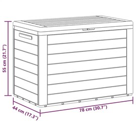 Pemberly Row 30.7X17.3X21.7 Polypropylene Storage Box in Anthracite