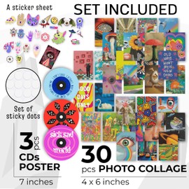 97 Decor Weirdcore Room Decor - Weirdcore Aesthetic Poster, Weirdcore Accessories, Cute Weird Core Stuff Wall Bedroom, Trippy Posters for Room Aesthetic, Weird Psychedelic Room Decor (4x6)
