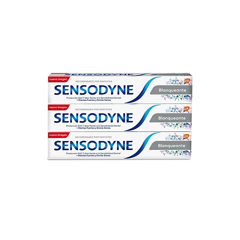 Sensodyne Whitening Toothpaste with Fluorine, Relief for Sensitive Teeth, Lasting