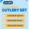 Izzy 'n' Dizzy Hanukkah Cutlery, Dreidel Cutlery Set, Hanukkah Paper