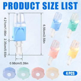 4pcs Bite Valve Replacement for Zak Designs Water Bottle, Water Bottle Mouthpiece BPA Free Silicone Spout Replacement Lid for 15/15.5/16/19/25/27oz