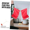 Outanaya Metal V Shaped Table Flag Holder with Stable Base