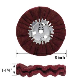 QZATTCAEN 8" Non-Woven Airway Buffing Wheel,5/8'' Arbor Hole,/Coarse Polishing for Angle Grinder 4 PCS