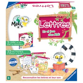Ravensburger Maki Learns to Read - The Letters - First Board Game for Children - Children and Parents - from 3 Years - Unisex - 22358 - French Version