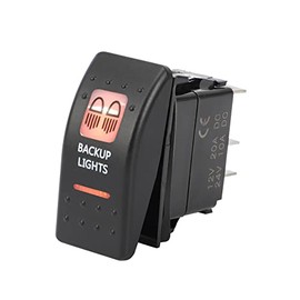 Foruly Backup Light Switch Amber LED Light for Can-Am Commander Defender Maverick, 5 Pin Rocker Switch On/Off Switch, 20A 12V（1 Pack）