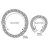 2Pcs Cuban Link Chain Rhinestone Necklace Bracelet Set Gift for
