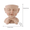 Men Face Flower Pot Hand Painting Resin Men Head Flowerpot