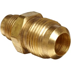 Anderson Metals 54056-0804 Brass Tube Fitting, Reducing Union, 1/4" x 1/2" Flare ( 5 Count )