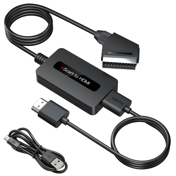 SUNNATCH SUNNATCH Scart to HDMI Converter, Male Scart In HDMI
