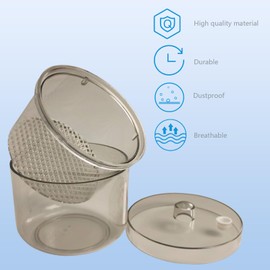 EASYTODENTA Autoclavable Dental Burs Soak Box with Strainer Dental Bur Holder Cleaner for Cleaning Dental Burs (Black)