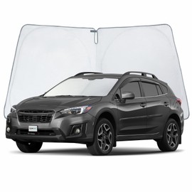 CLIM ART Windshield Sun Shade for Subaru XV Crosstrek 2018-2023 SUV, Custom-Fit Foldable Car Sunshade, Vehicle Sun Protector, Front Auto Windshield Cover, Car Accessories - WS7008