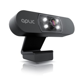 CSL Full HD Webcam 1080p with Auto Light Correction, 30 FPS with Microphone, Exposure Compensation, USB Port, Plug & Play, for Skype, FaceTime, Hangouts, etc. - Black