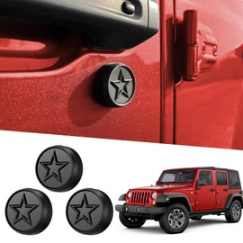 Utiiy Keyhole Covers Fit for 1997-2018 Jeep Wrangler JK/TJ Accessories, Door Lock Trim Cover Door Key Hole Protector for Jeep Wrangler TJ JK