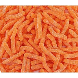 Smarty Stop Sweet & Sour Multi Flavor, Colorful Worms Gummy (1 Pound (Pack of 1), Sour Orange)
